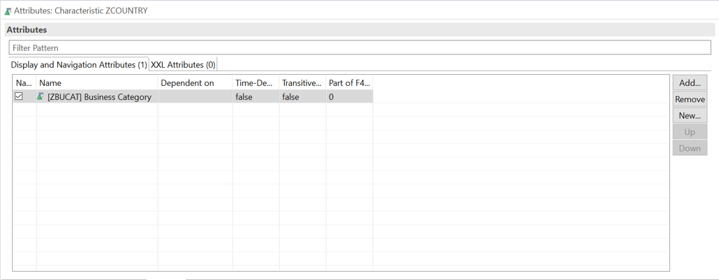 SAP BW/4HANA 2.0 InfoObject with Navigation Attribute