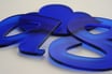 Tinted Dark Blue 3mm Custom shape - Laser cut