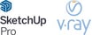 SketchUp Subcription inkl. automatischer Verlängerung - V-Ray Solo Lizenz Bundle