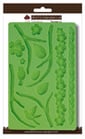 Calco in silicone decoro fiori e foglie qdc033