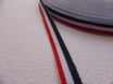 Ruban Gros Grain  tricolore largeur 10mm