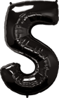 Zahl schwarz 5
