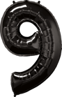 Zahl schwarz 9