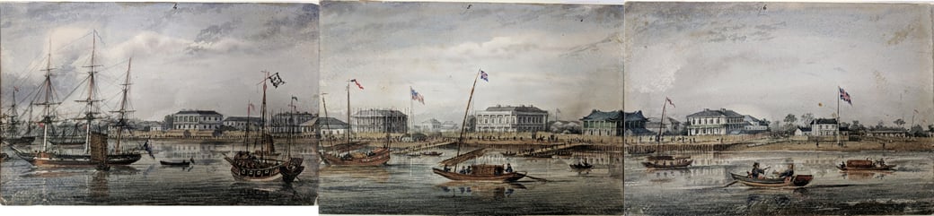 The Shanghai Bund in 1947, by John Frederick Warre.