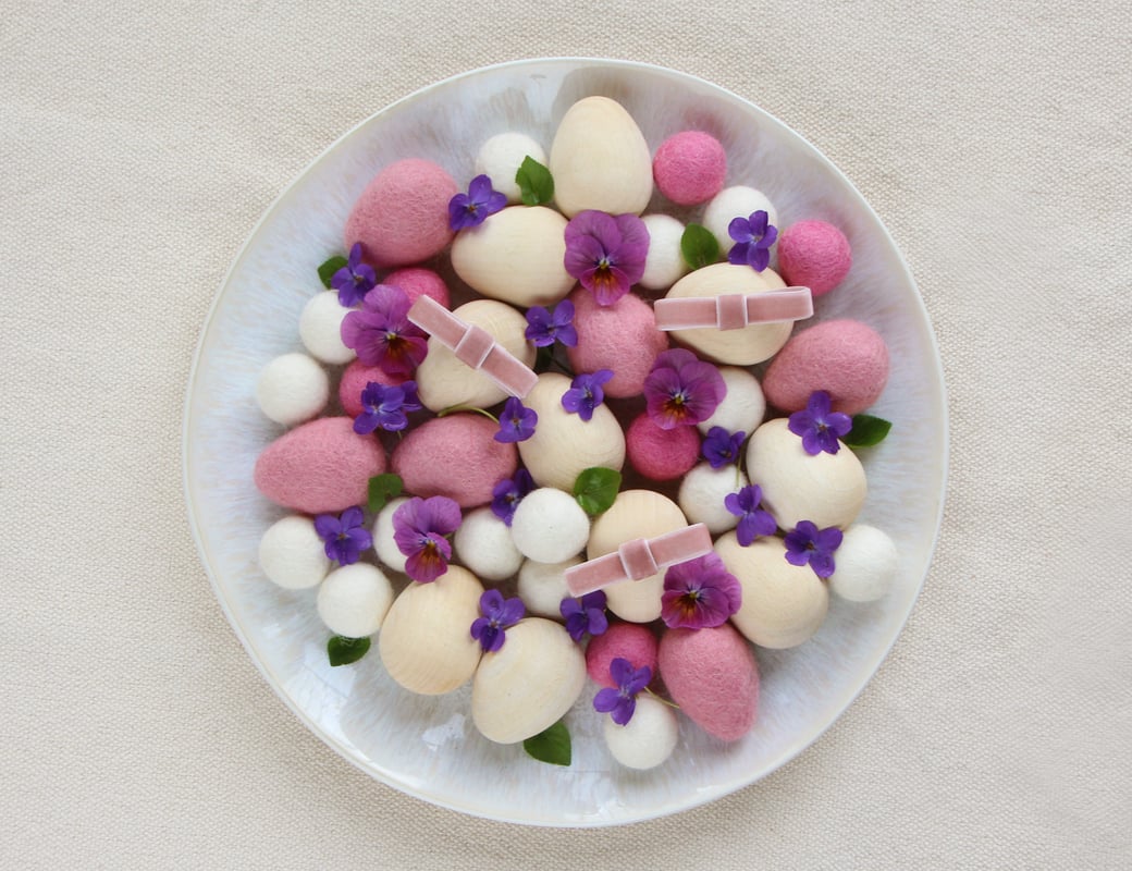 filc pomlad filzkugeln osterdekoration dekoracija pomladna rožice ustvarjanje