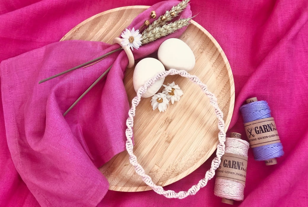 macrame makrame garn und mehr ostern osterdekoration velika noč dekoracija jajce osterei leinen lan trockenblumen suho cvetje suhe rože diy