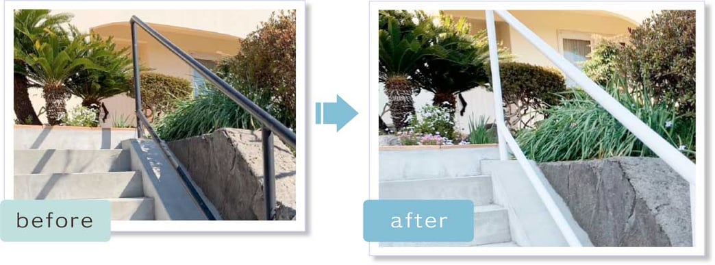 階段手すり塗装