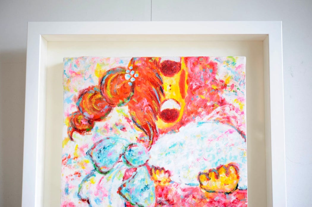 ロッカクアヤコの作品を額縁 Eternity Whiteで額装しました２