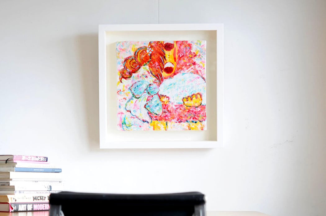 ロッカクアヤコの作品を額縁 Eternity Whiteで額装しました