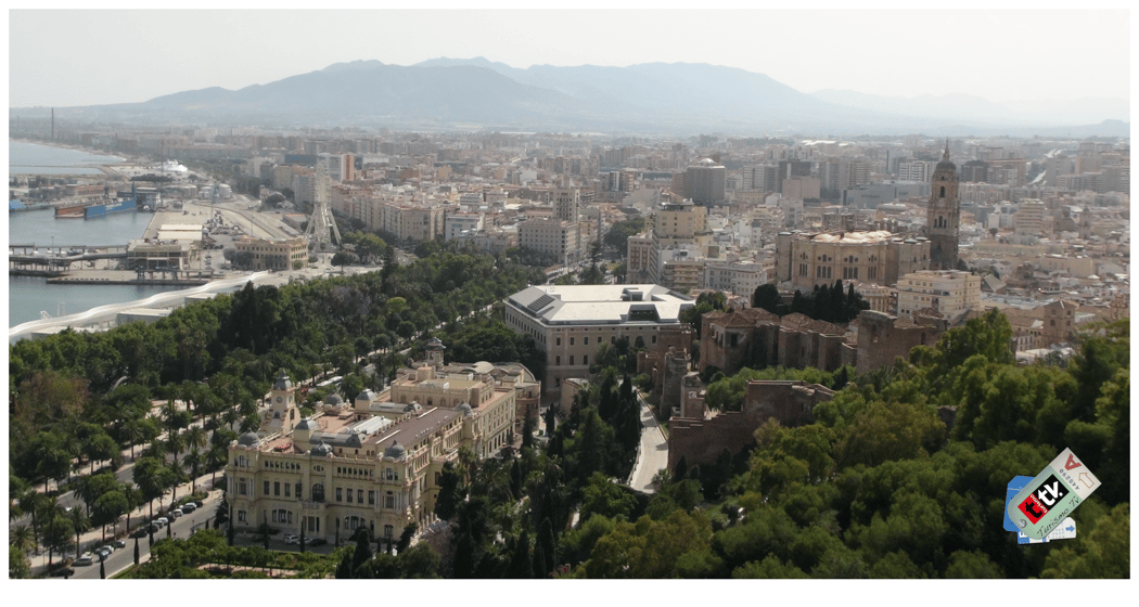 Vista aérea de la ciudad de Málaga