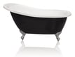 Heritage Black Slipper Free Standing Clawfoot Bath - 1550mm