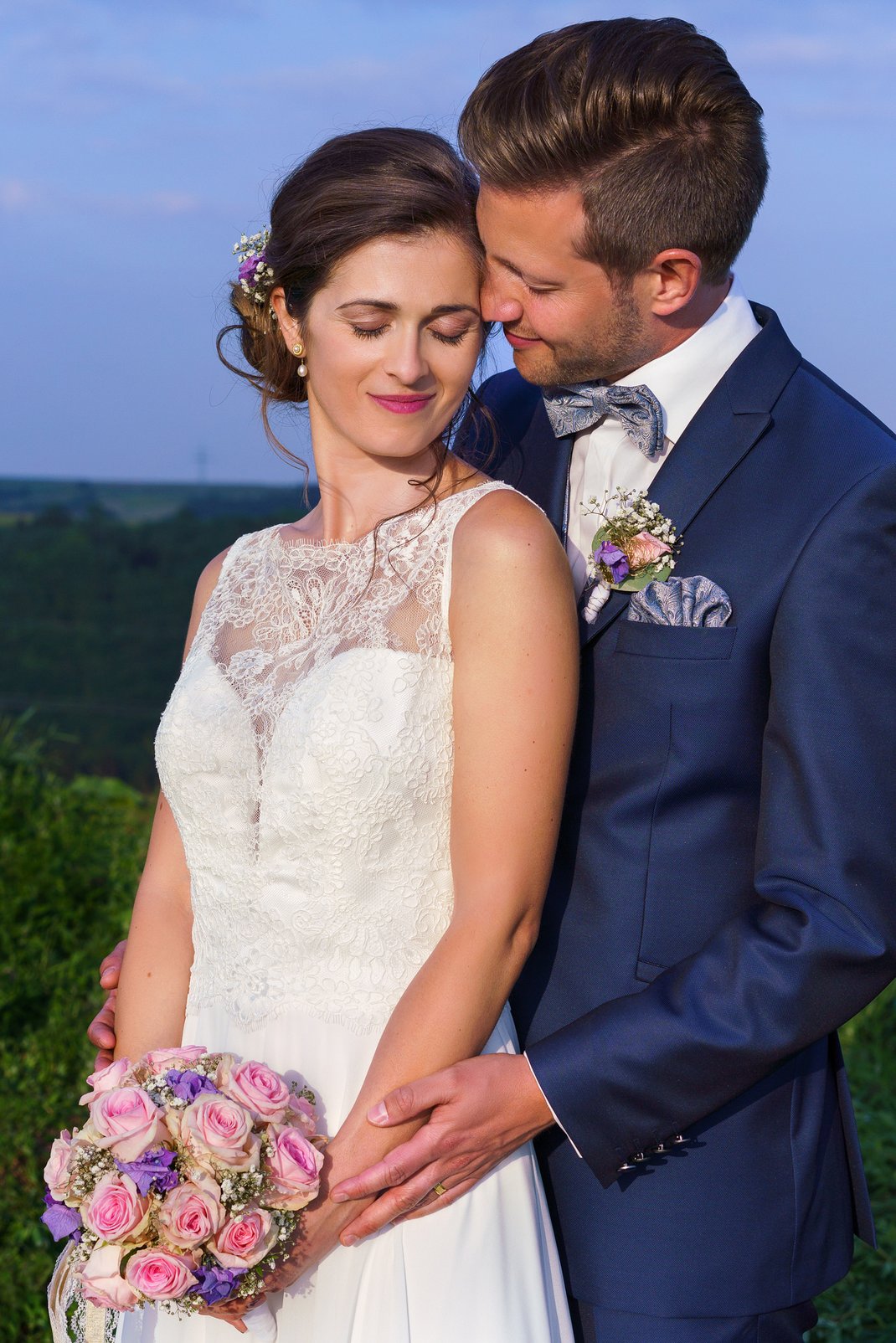 Hochzeitsfotos mit dem Brautpaar in Luxemburg