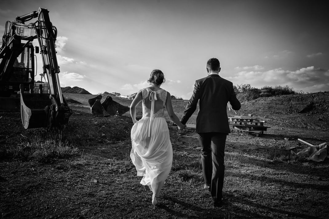 Hochzeitsfotos mit dem Brautpaar in Luxemburg