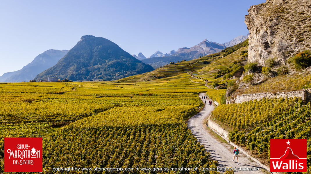 Wanderung von Conthey Richtung Vétroz