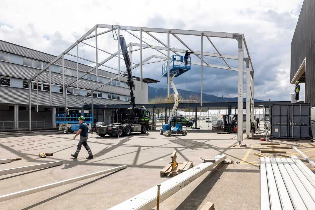 Hunziker AG liefert mobile Bauten in allen Grössen und Formen.