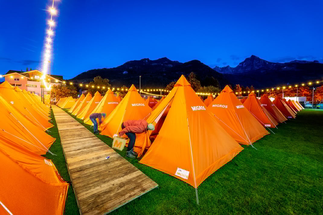 Migros Catering Services Zürich GMZ im Einsatz am Eidgenössischen Schwing- und Älplerfest in Mollis/GL