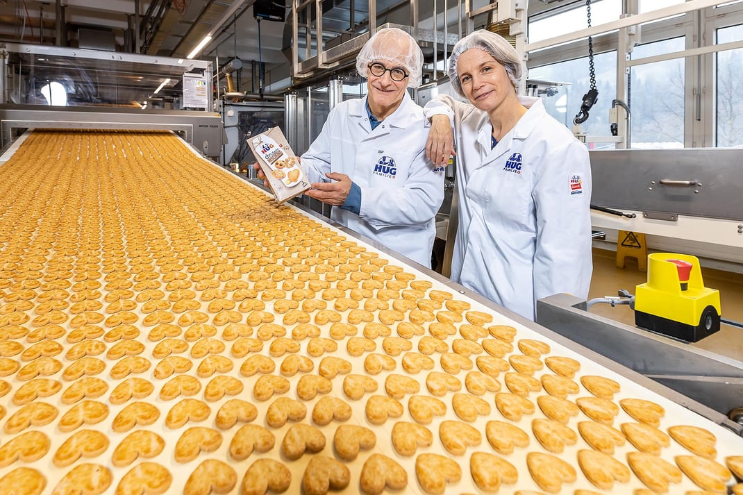 Andreas und Anna Hug im Backhaus der HUG AG in Malters.