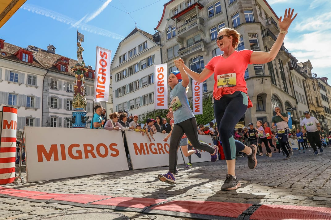 Stolz und glücklich im Ziel...