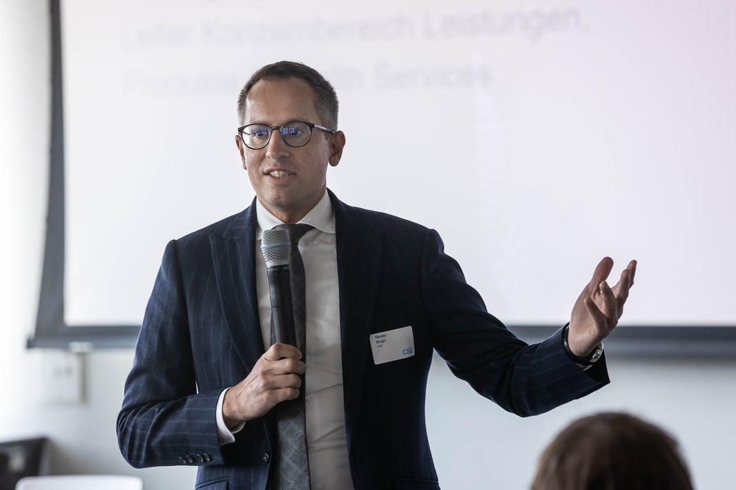 Gastgeber Sanjay Singh, Leiter Leistungen, Produkte und Health Services CSS