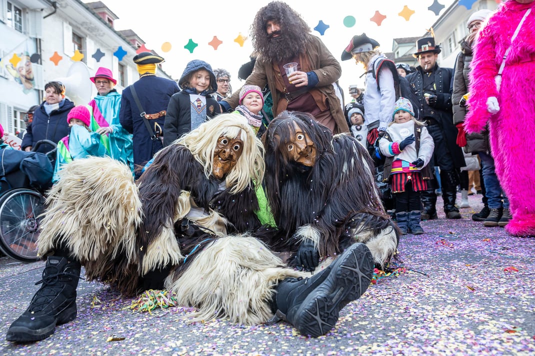 Die Ostergauer Moorsträggele treiben ihr Unwesen.
