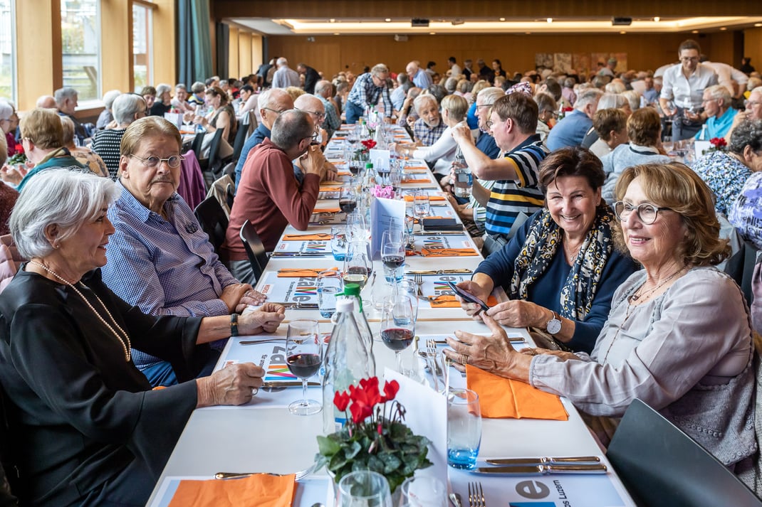 Strahlende Gesichter an der Pensioniertenfeier.