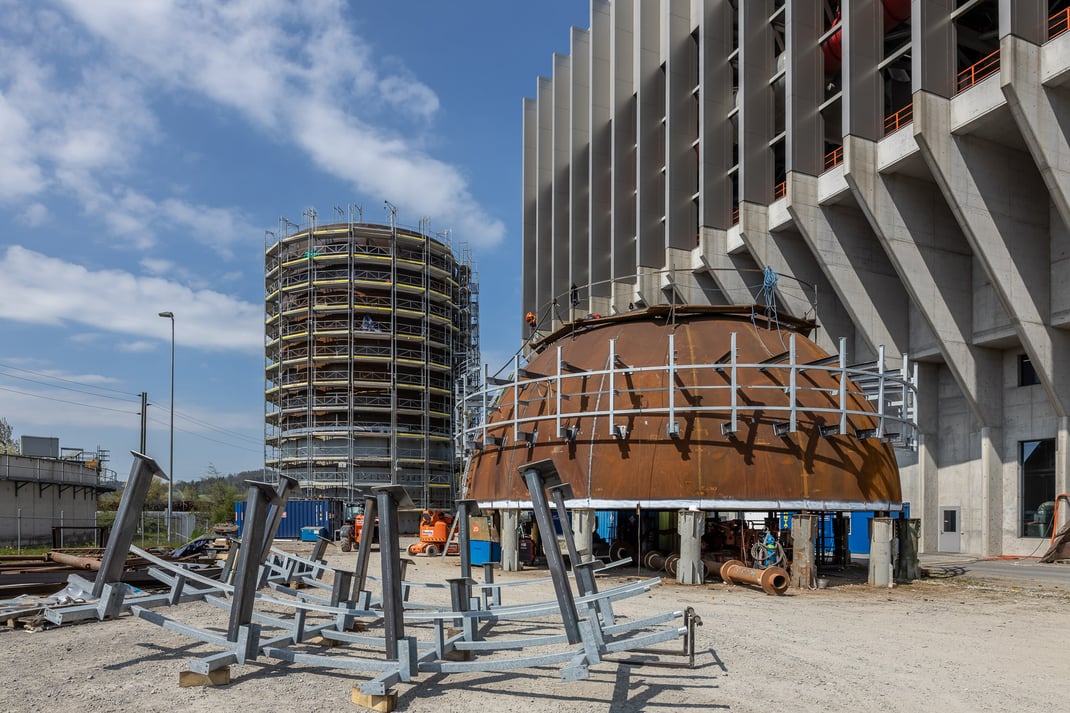 Bau eines neuen, gigantischen Dampfspeichers