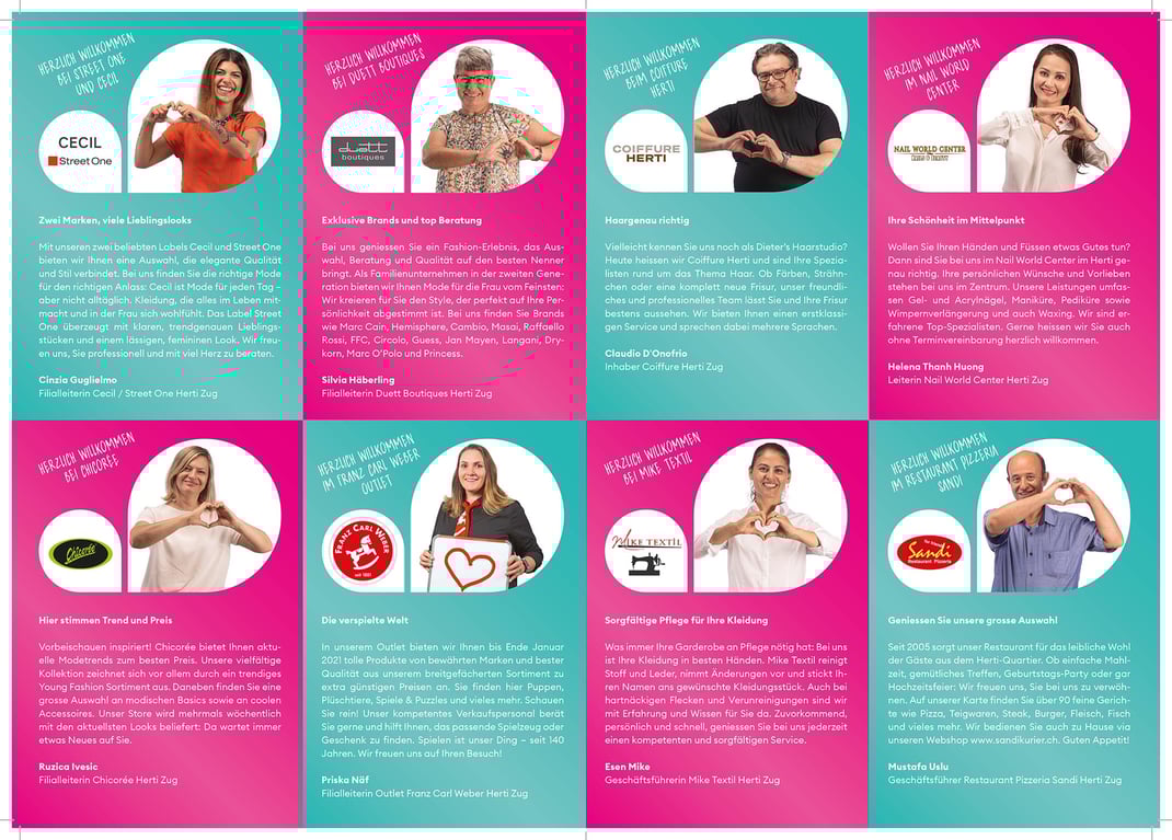 Auszug aus der Broschüre zum neuen Herti-Zentrum