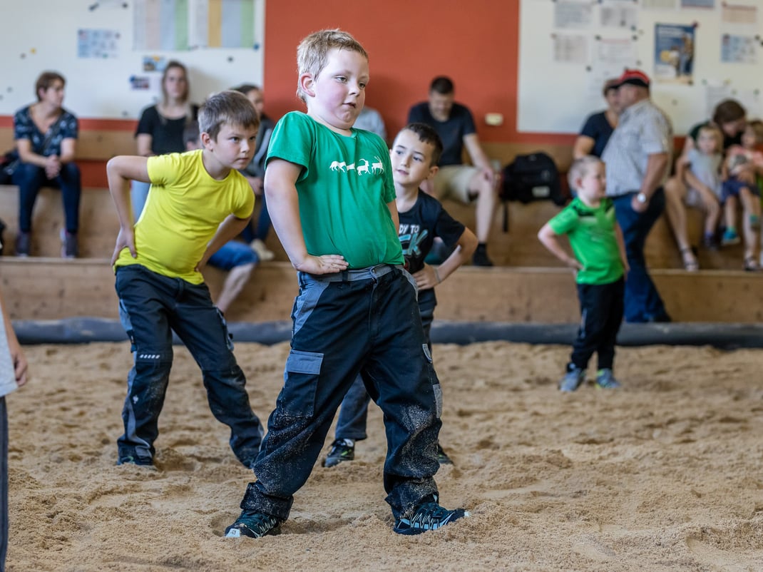 Erst einturnen und aufwärmen