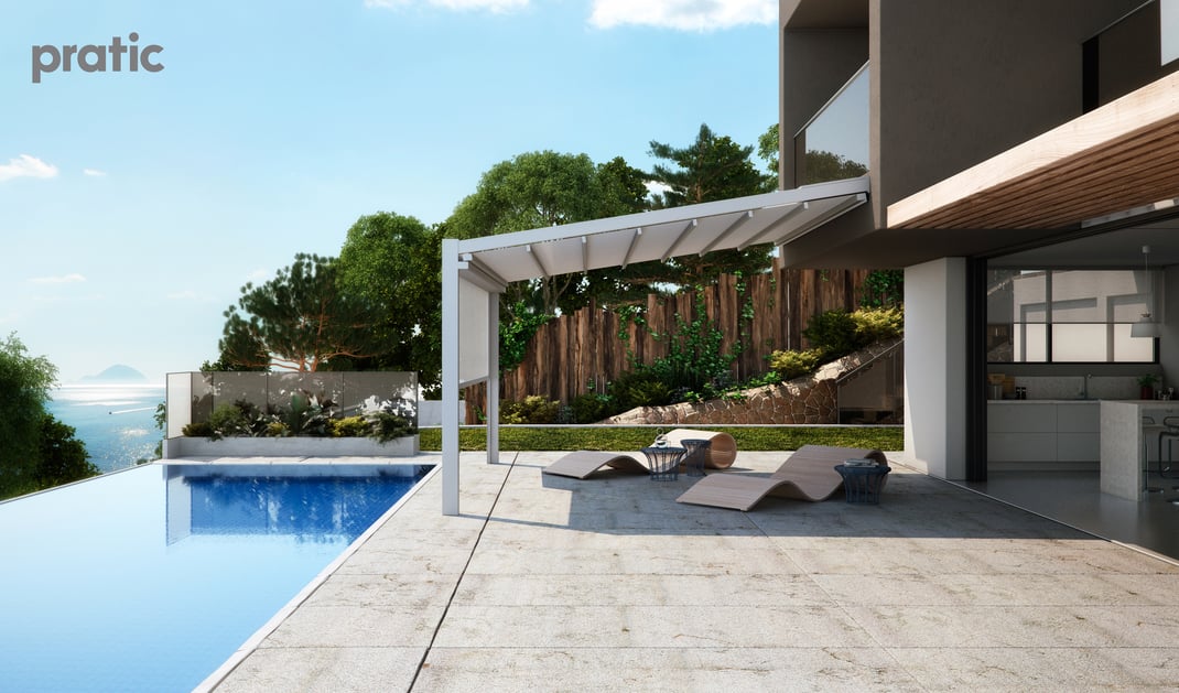 Eine Faltdachpergola als günstige Alternative zum Lamellendach