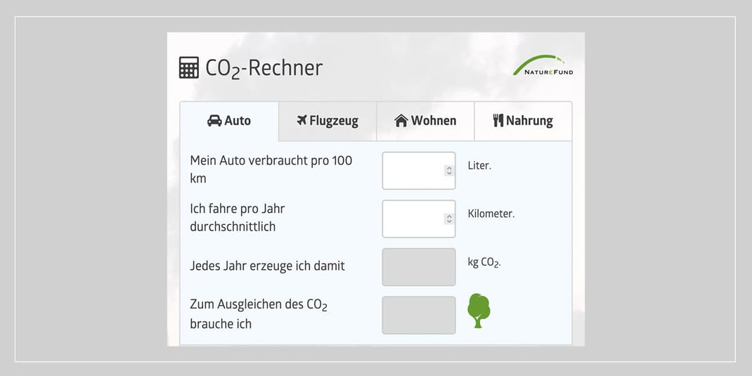 Scuderia GT: Baumpflanzaktion - CO2 Rechner Naturefund
