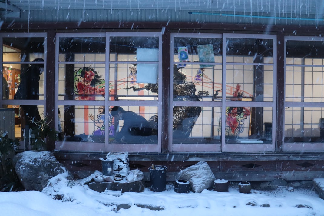 庭先から眺める