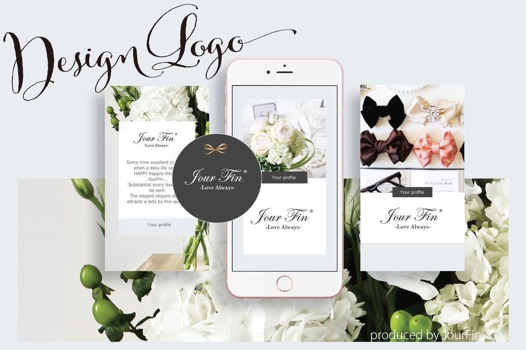 JourFin ロゴマーク　ロゴ　名刺　ショップカード　ロゴフルオーダー　ロゴ制作　サロンロゴ　ショップロゴ　オリジナルロゴ