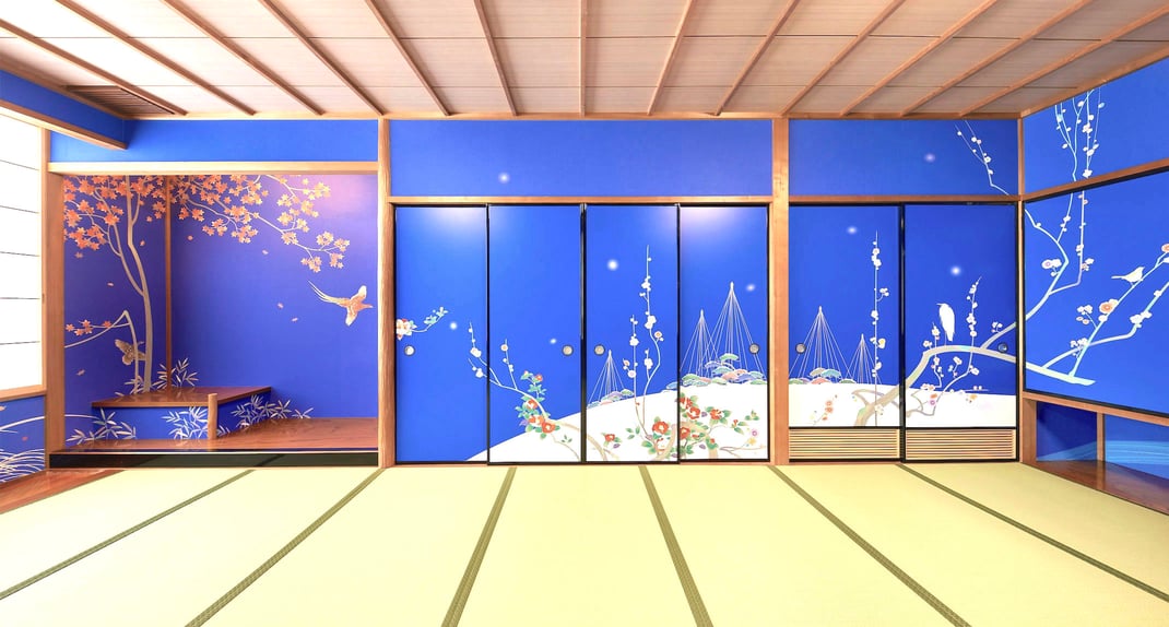 和柄ベクターデジタルデザイン壁装アート・壁紙クロス