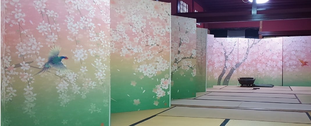 加賀友禅模様ベクターデザイン和柄壁紙クロス・屏風