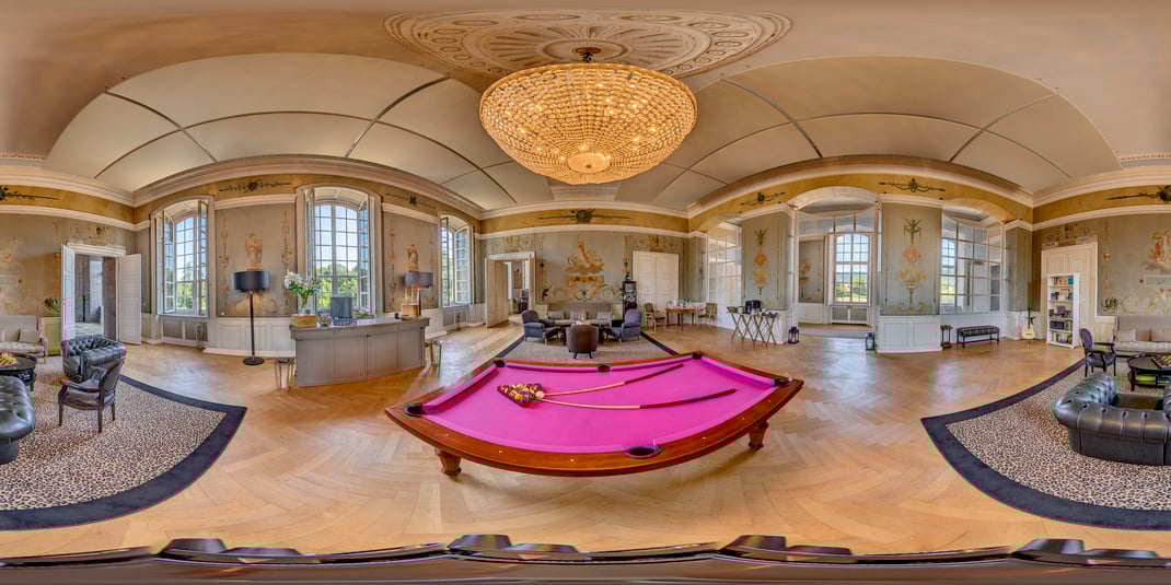 360 Grad Panorama Rundgang in HDR-Qualität. Tagungshotel Chateauform im Schloss Löwenstein Kleinheubach.