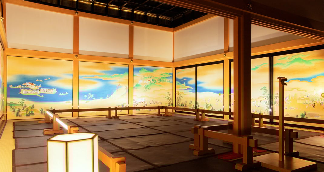 名古屋城本丸御殿_上洛殿_対面所「次之間」障壁画「風俗図」