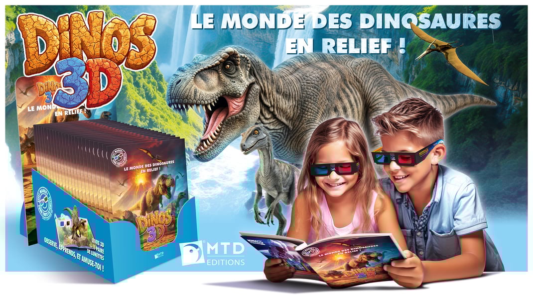Dinos 3D © Auteur/Anaglyphes : Christophe Houlès/MTD éditions
