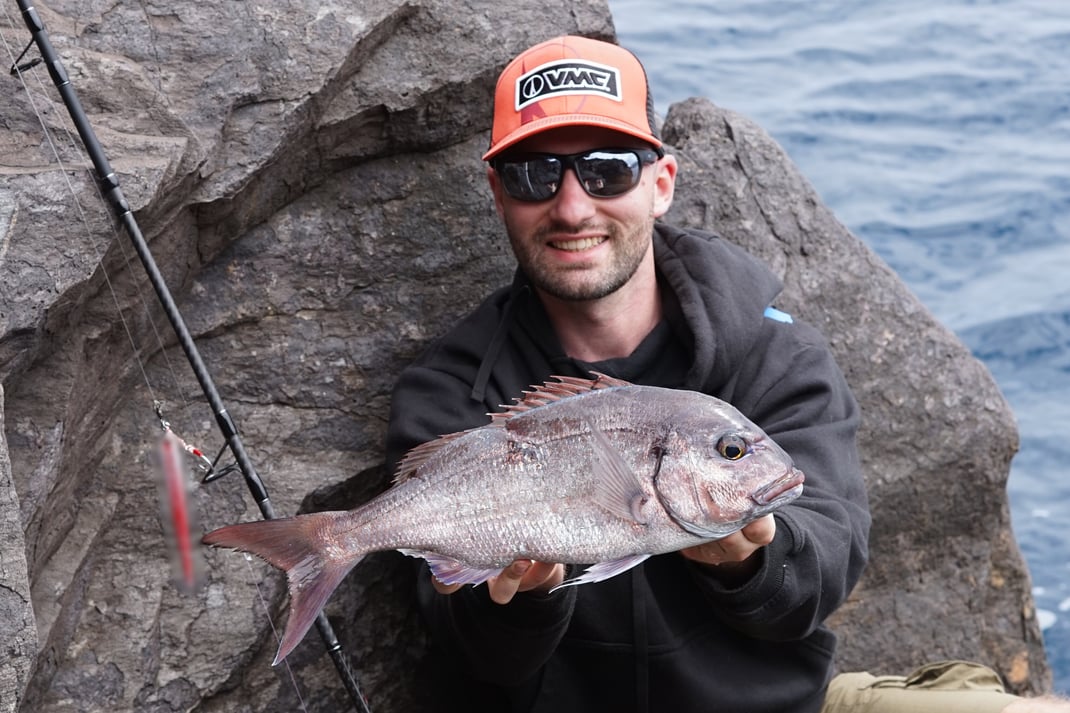 Johannes Höfner | Rosa Zahnbrasse | Dentex gibbosus | 49cm | Atlantischer Ozean | Portugal | 26. Mai 2025