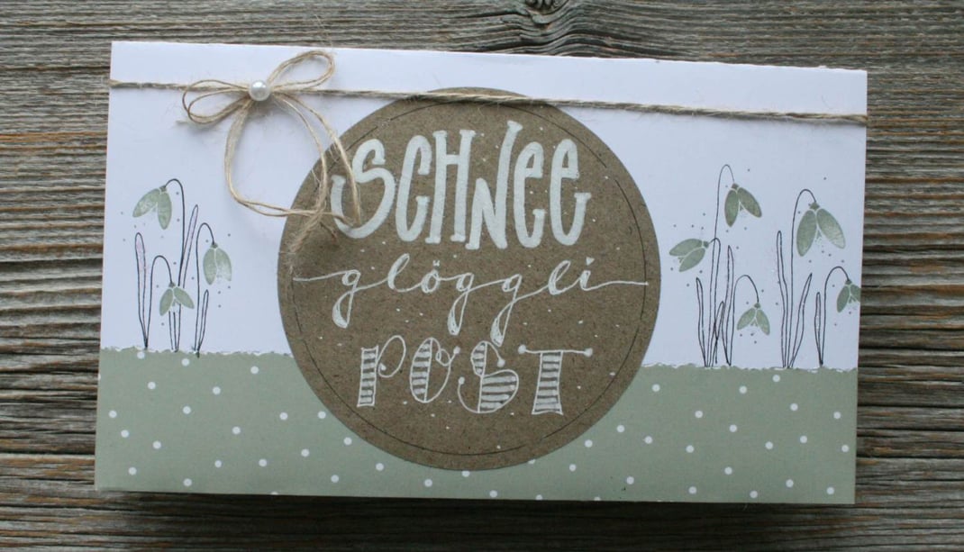 Stempelidee "Schneeglögglipost"