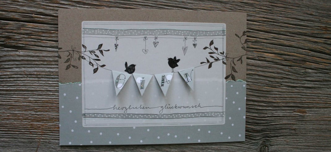 Stempelidee "Vogel auf Ast"