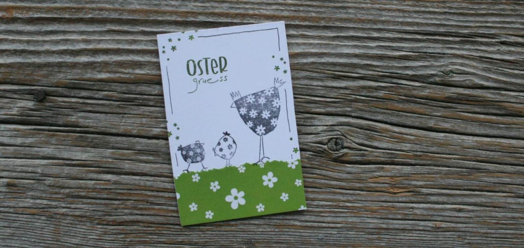 Stempelidee "frohe Ostern"