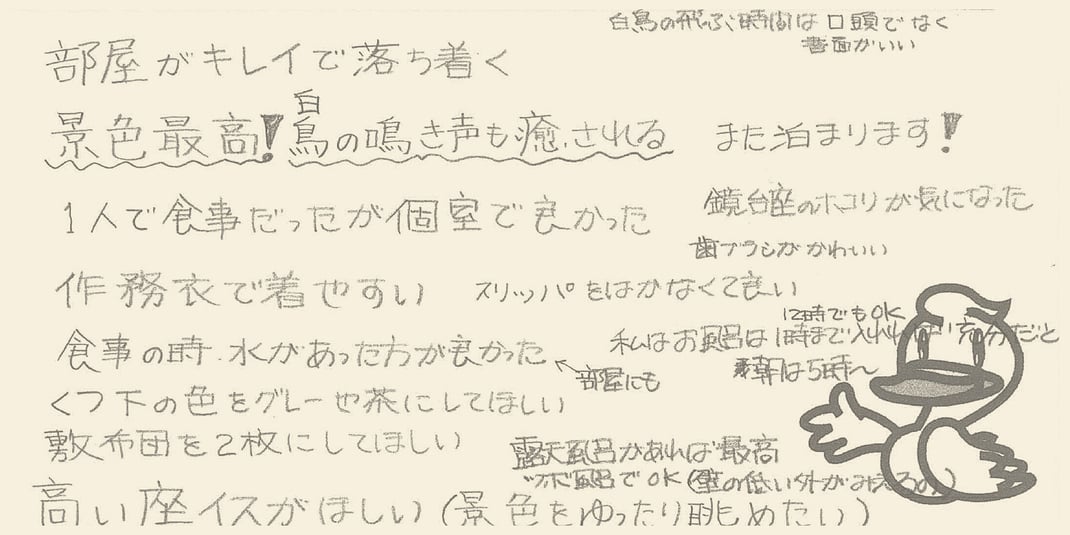ご宿泊くださったお客様のご感想（新潟県新発田市で口コミ評判の宿・旅館）