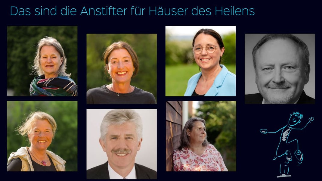 Die Anstifter: Dr. Anke Schmietainski, Carolin Linge, Diana Rudolph, Ralph Liesen, Heidi Herbig, Werner Nothdurft, Andrea Linneck und Knubbelkurt