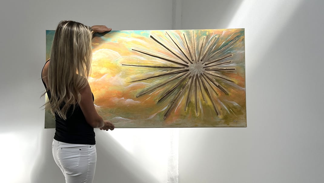 Melanie Lengowski Acrylcollagen im Kunstatelier