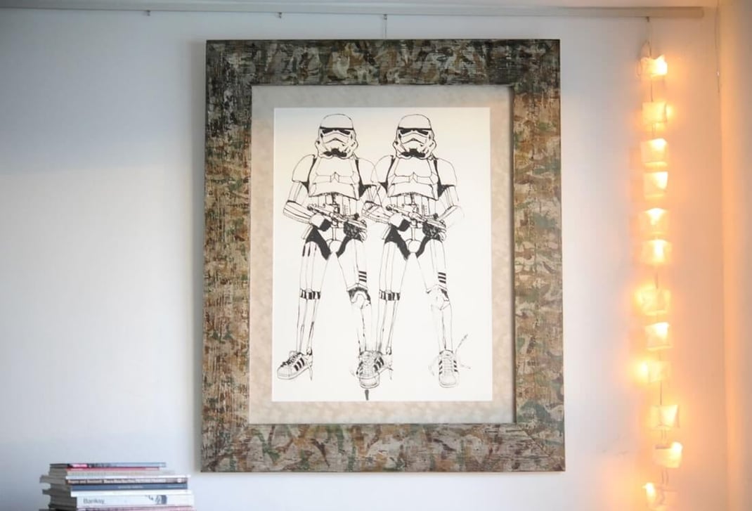 WRONGWROKS 'STORMTROOPER SUPERSTAR' の額装画像