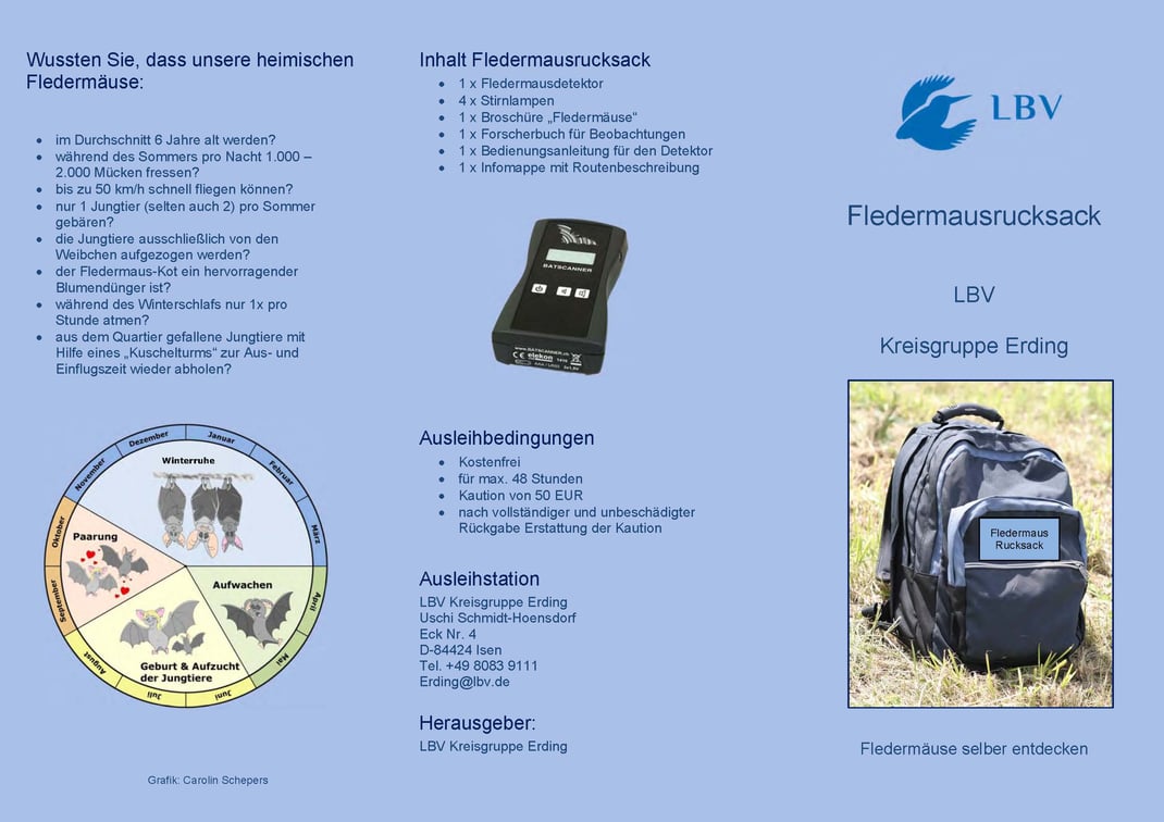 Flyer LBV Fledermausrucksack Seite 1