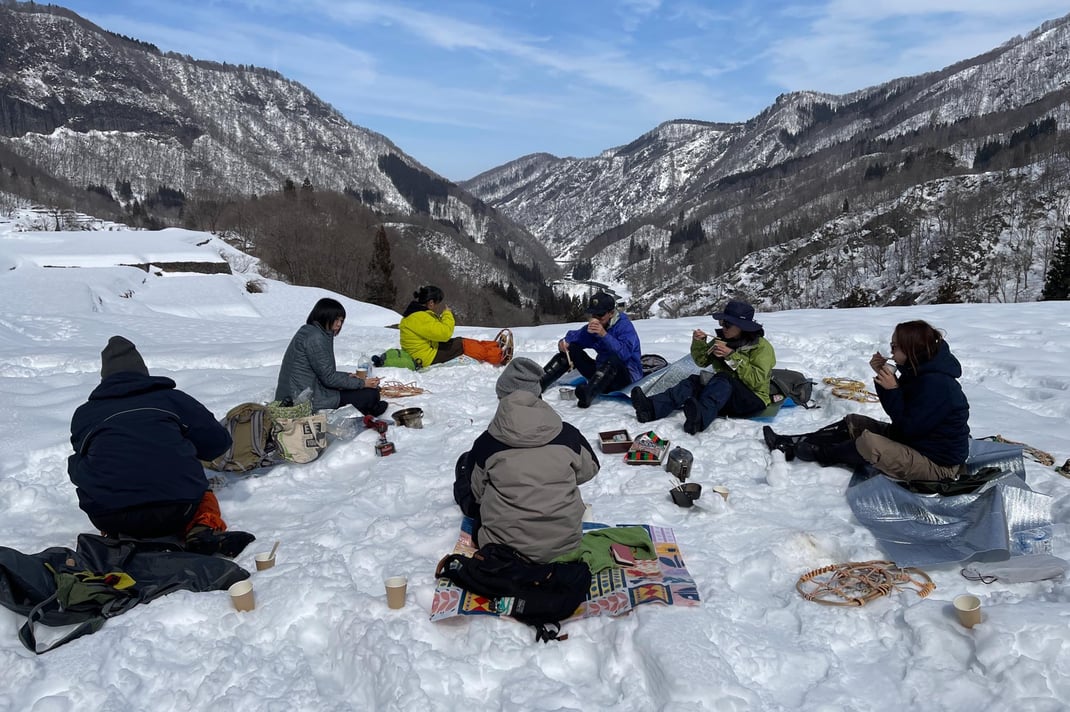 棚田米と蕗のお味噌汁のランチ