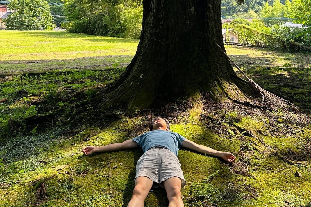 巨木の下での一人時間（よる森Nomadic2023より）