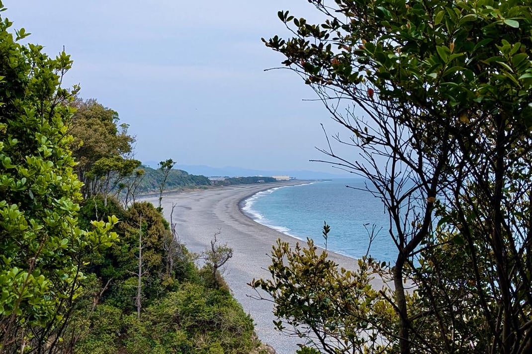 古道から見た海