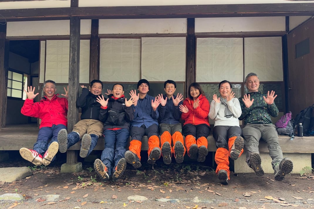 明けた朝（ご一緒した皆さんと）